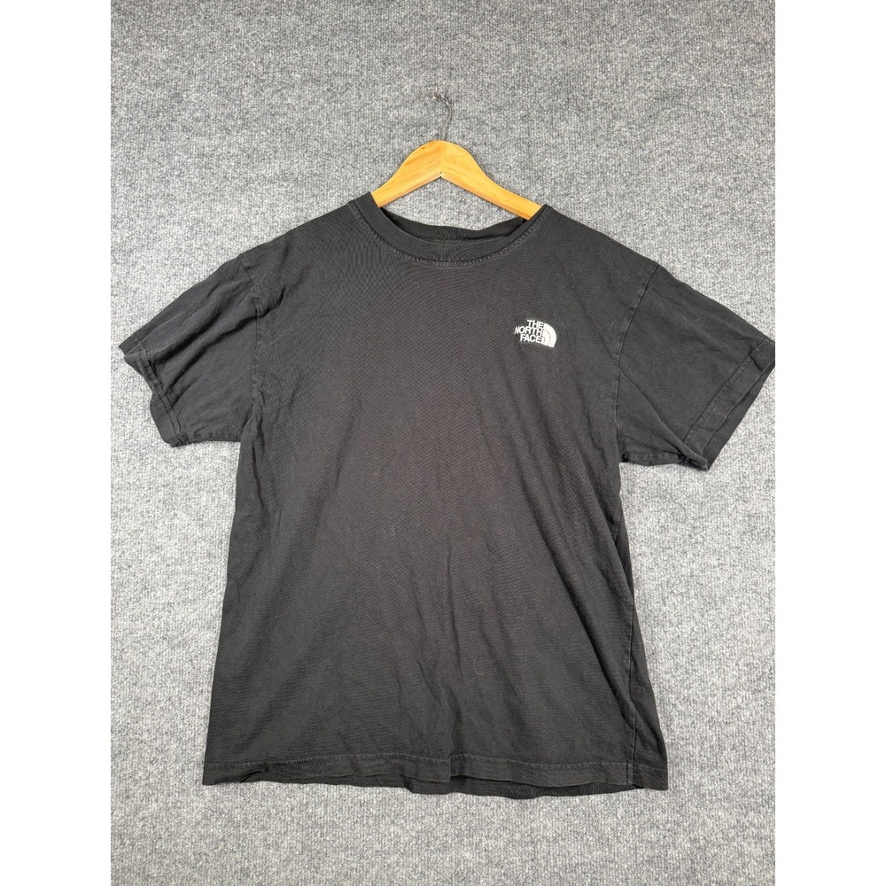 The North Face T-Shirt Mens Medium Black Half Damo Logo Crew Neck Everyday Wear